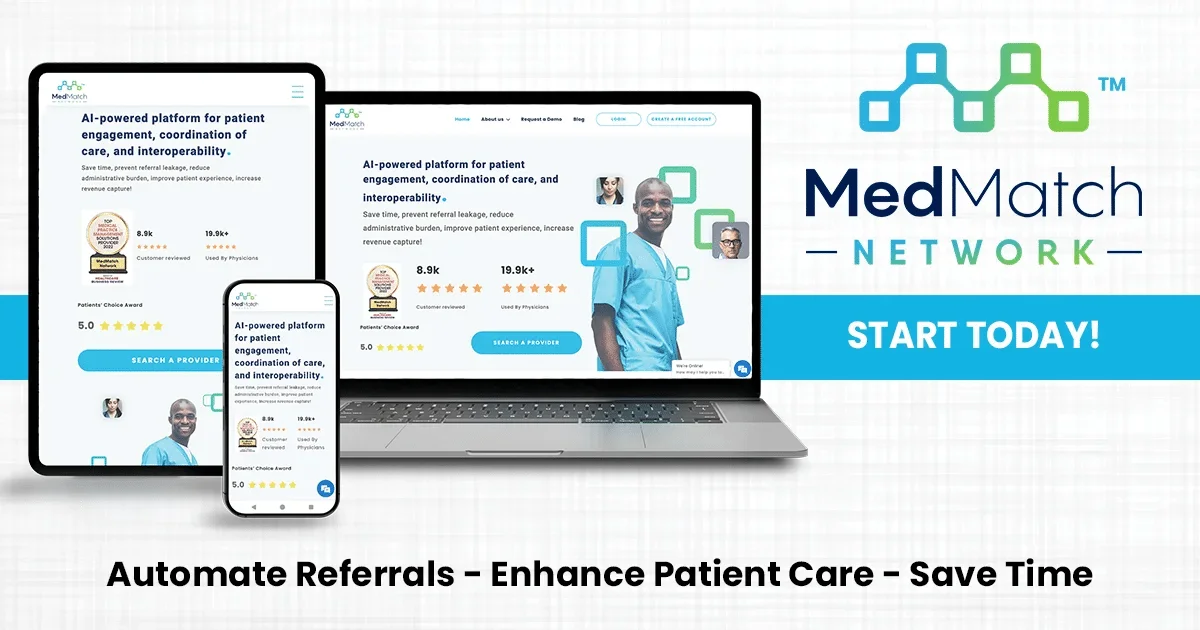 MedMatch Network platform connecting providers and patients for digital referrals